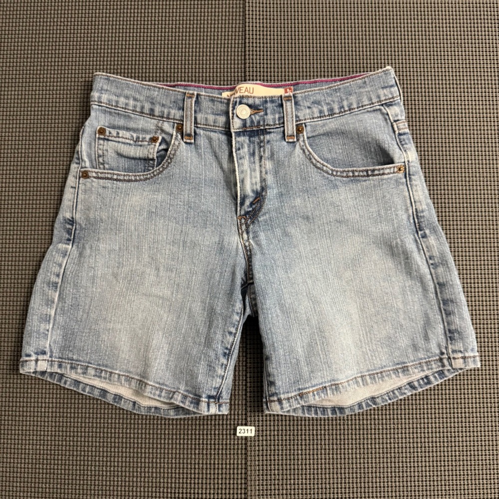 Levis 515 Nouveau Denim Shorts Light Wash Stretch Size 4 Womens 2311